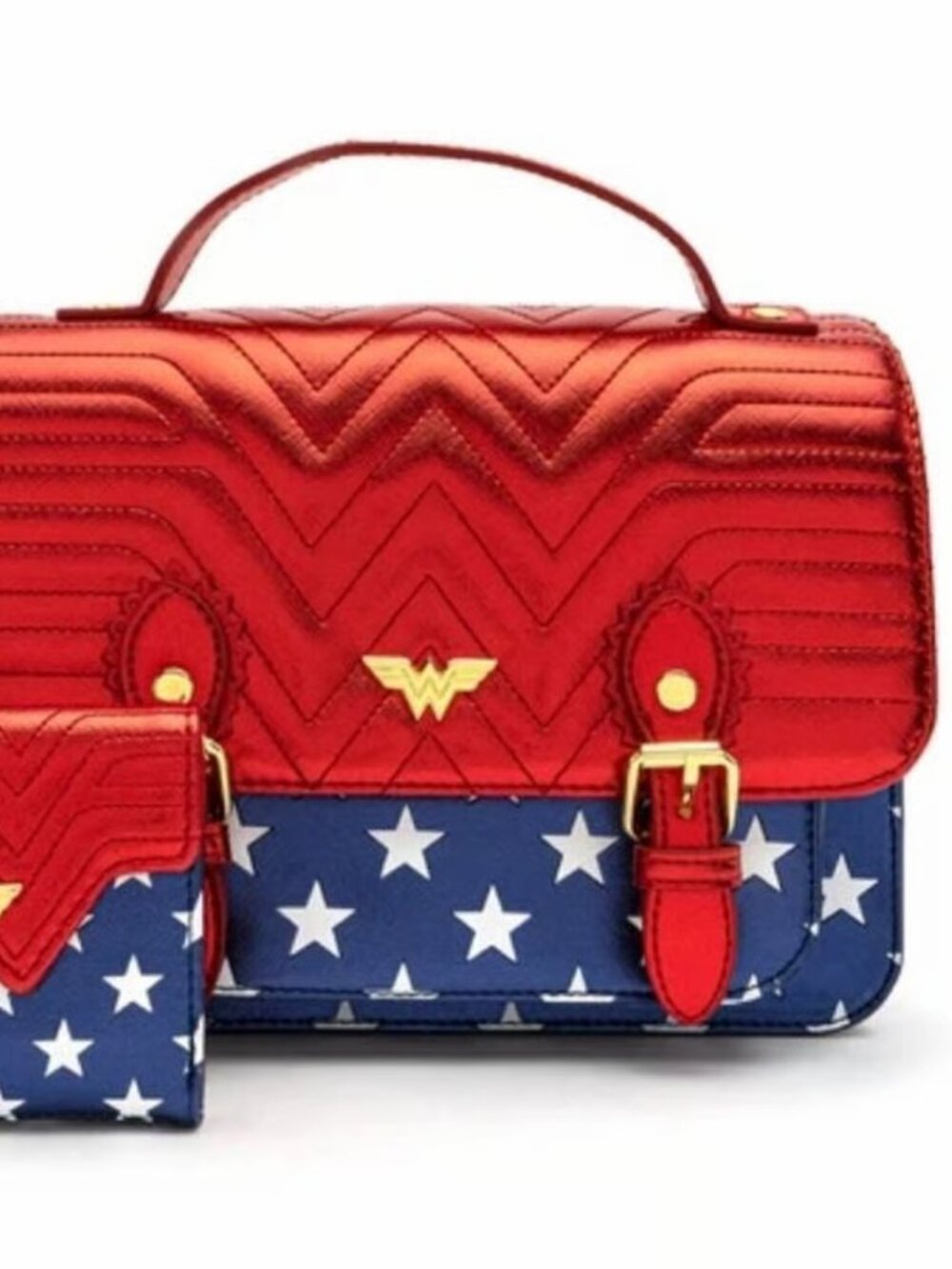 Loungefly Wonder Woman crossbody purse wallet set nwt - Picture 2 of 5